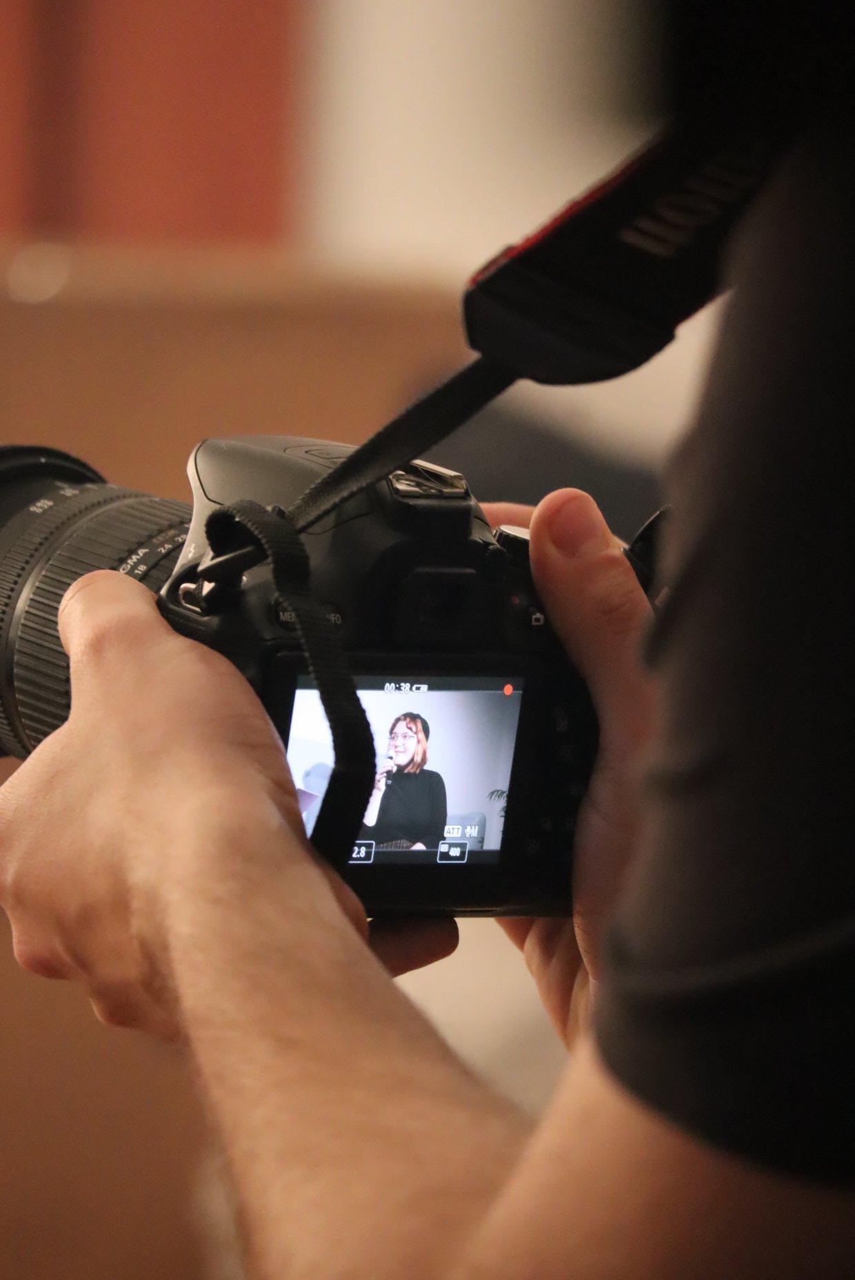 Filming one of our events